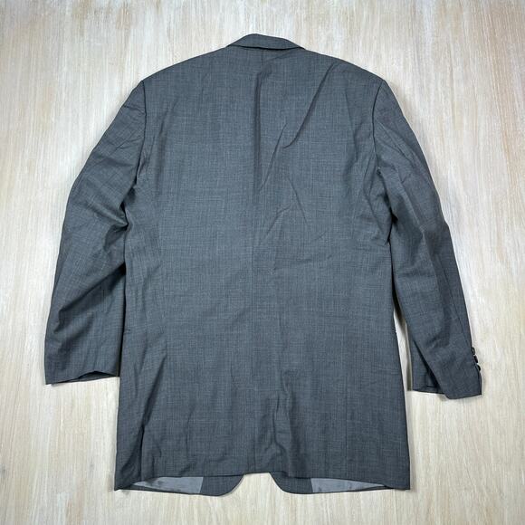 Hugo Boss Gray Wool Three Button Classic Business Work Men's Blazer Jacket 44L - Picture 6 of 16